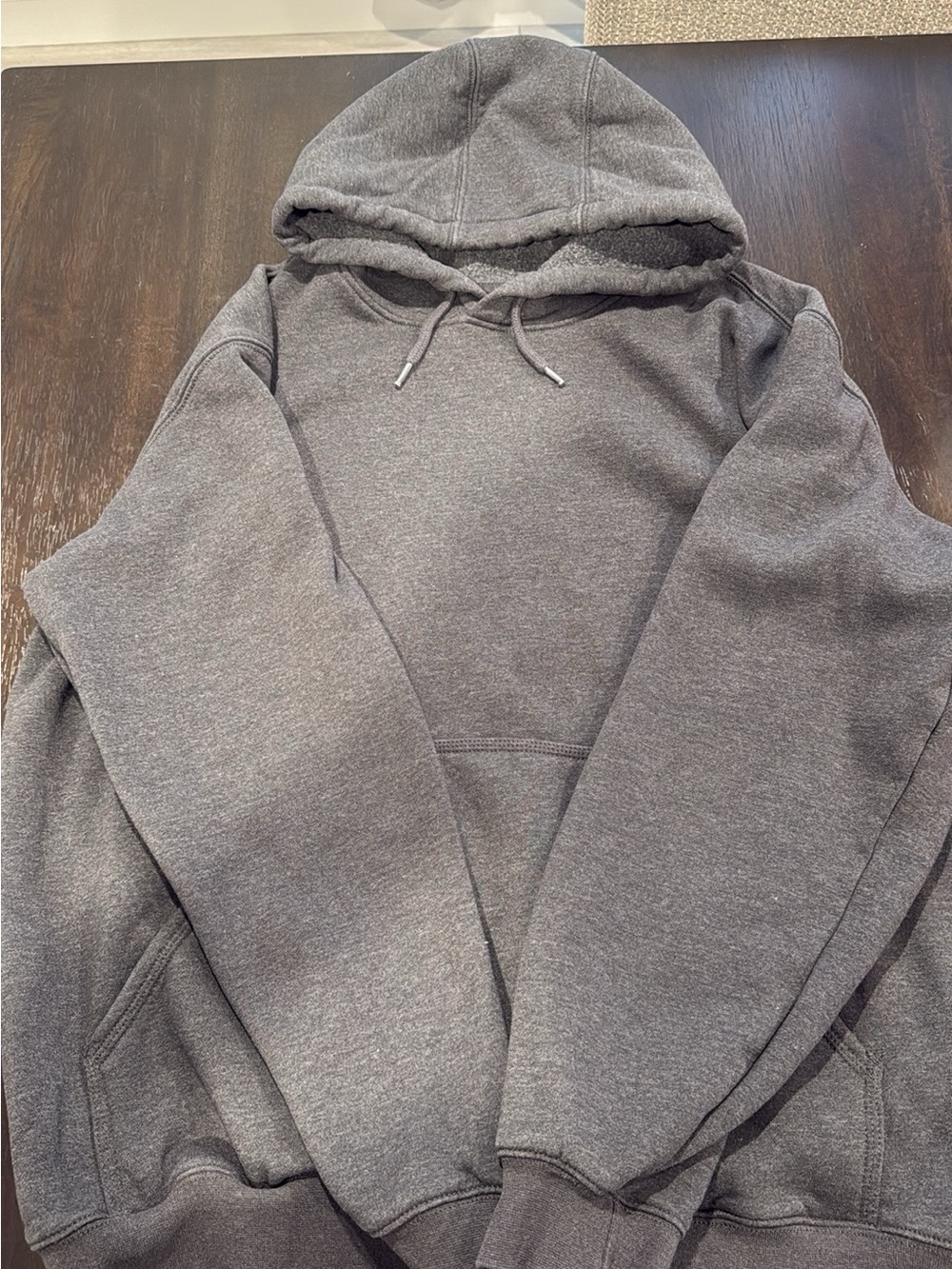 Carhartt Gray Pullover Hoodie with Yellow Logo Patch